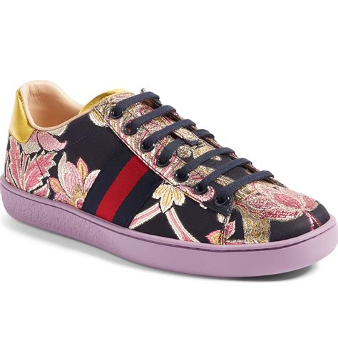 gucci ace floral sneakers.